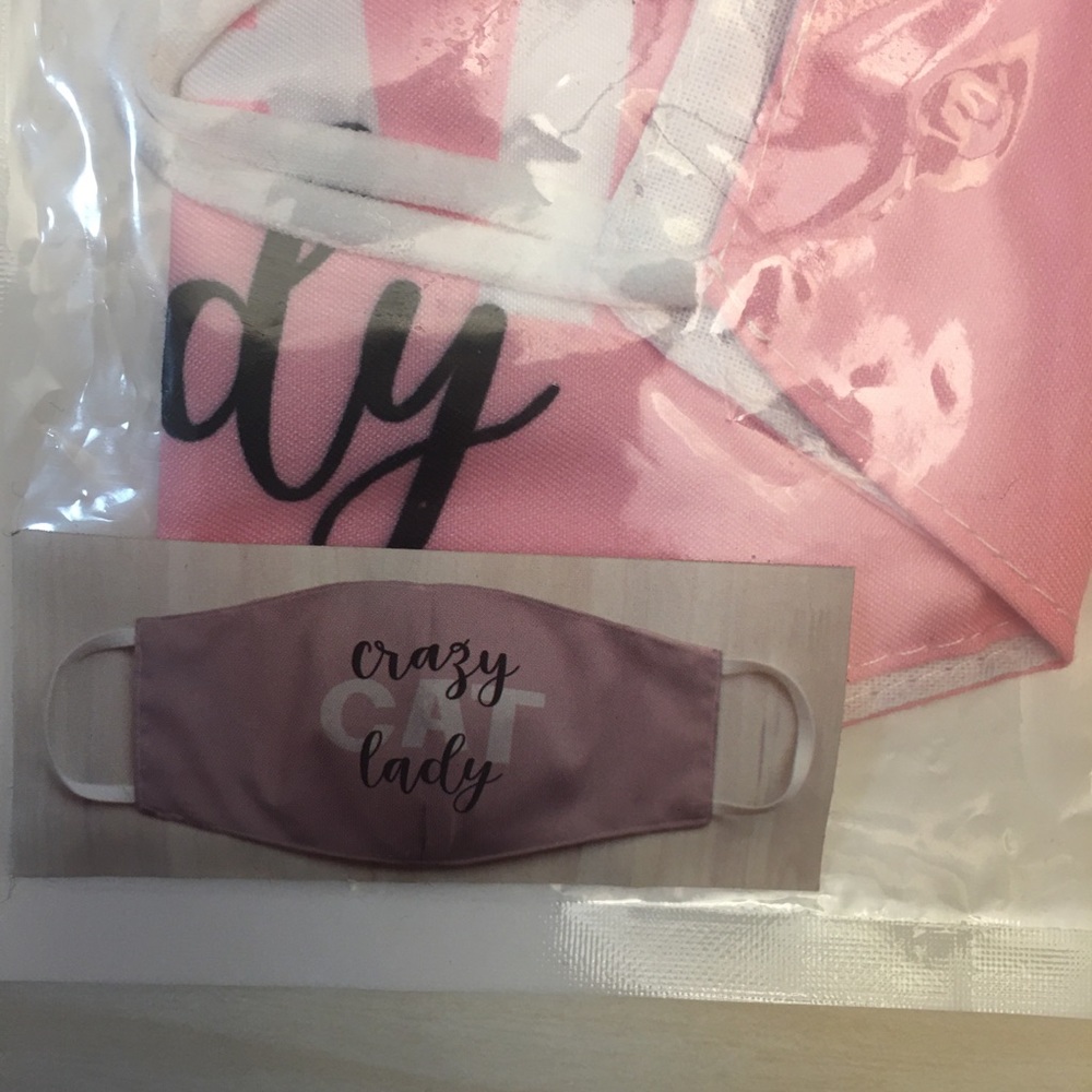 NWT Crazy Cat Lady Pink face mask 🐈 - Picture 2 of 5